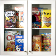 cabinet with cereal